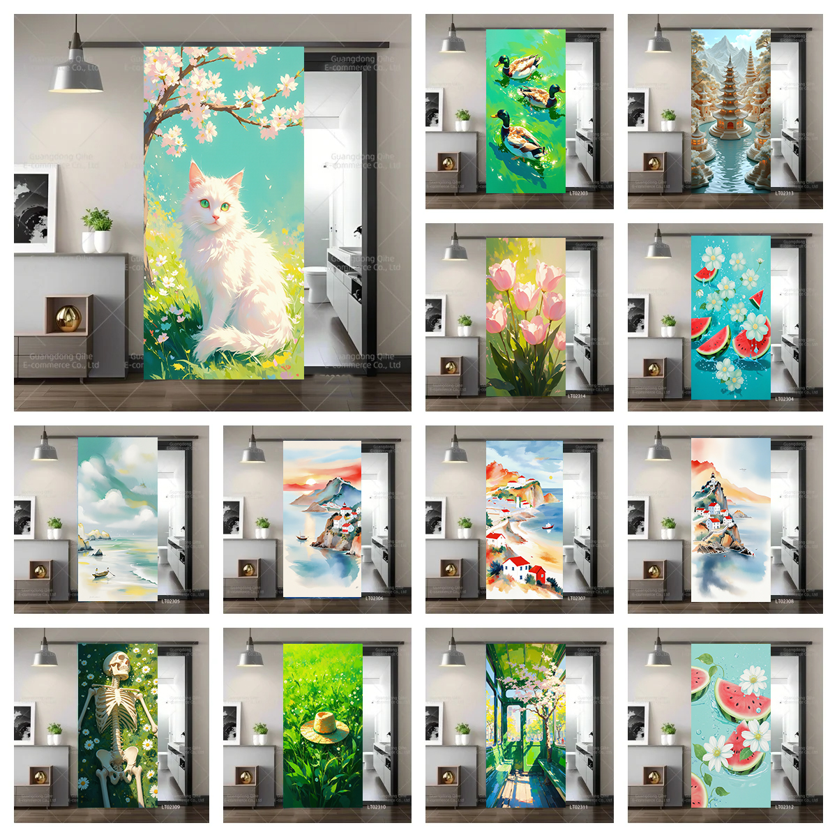 Tulip Cat Cherry Blossom Scene - огляд і ціна Full Cover Adhesive