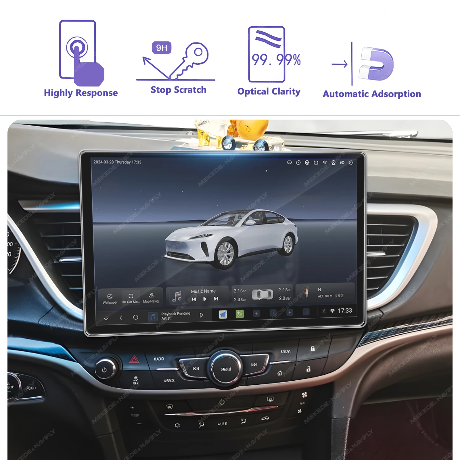 For 11.5 13 Inch Radio Tempere - огляд і ціна Glass Protector Auto
