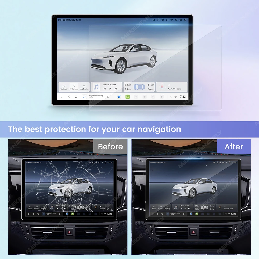For 11.5 13 Inch Radio Tempere - огляд і ціна Glass Protector Auto