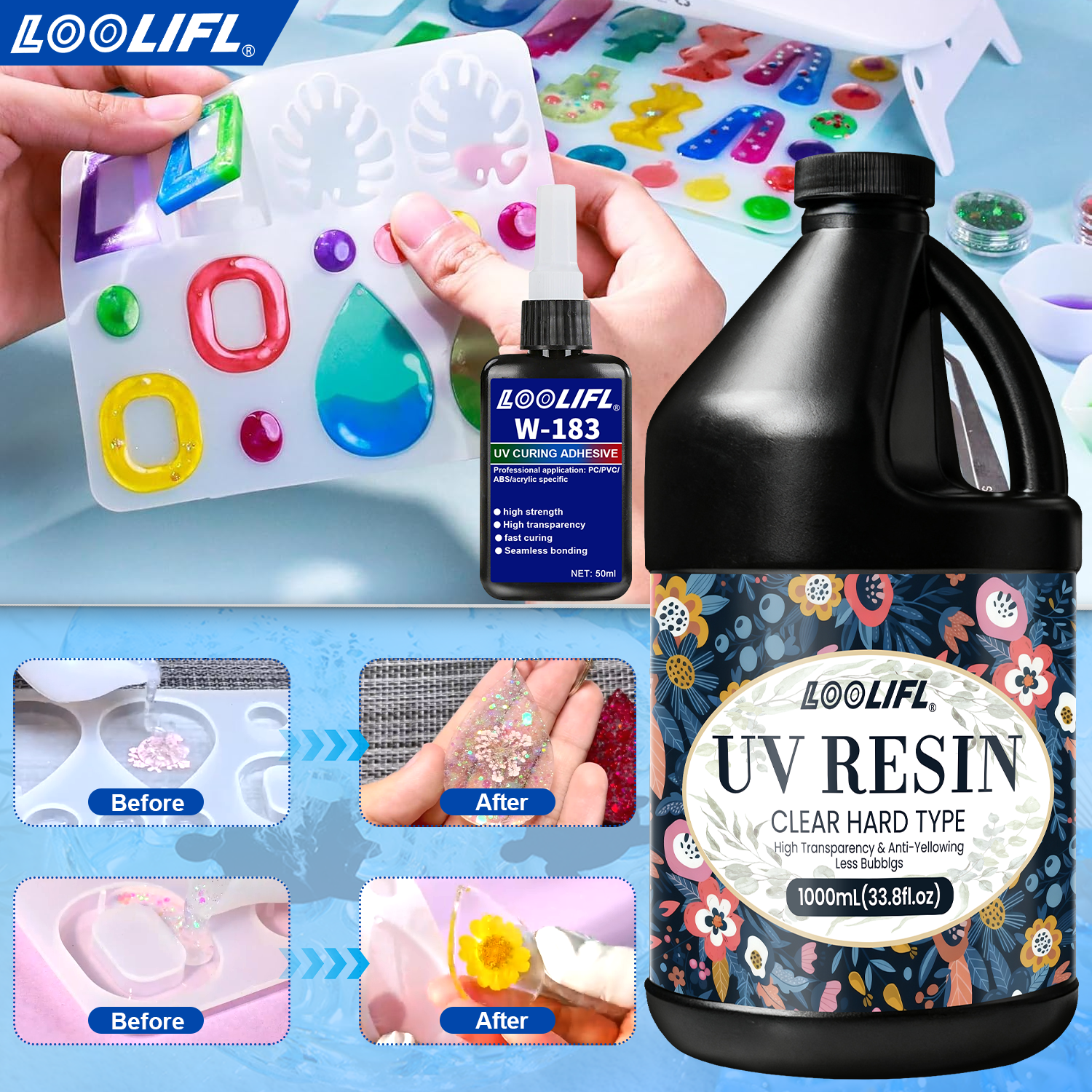 Hot Sell UV Hard Resin Adhesiv - огляд і ціна Liquid Uv Glue Kit